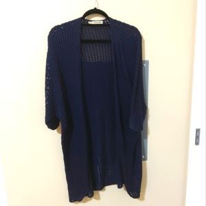 Navy cardigan duster